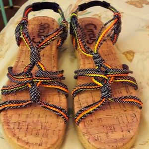 CIRCUS BY SAM EDELMAN SANDALS!! COLORFUL.. LIKE NEW!! SIZE 8.5